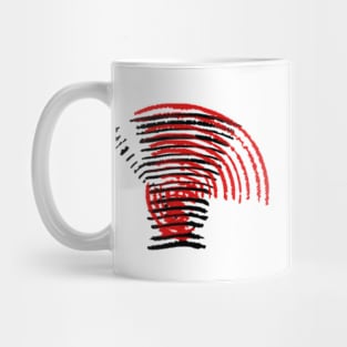 contrast black and red abstract digital painting Mug